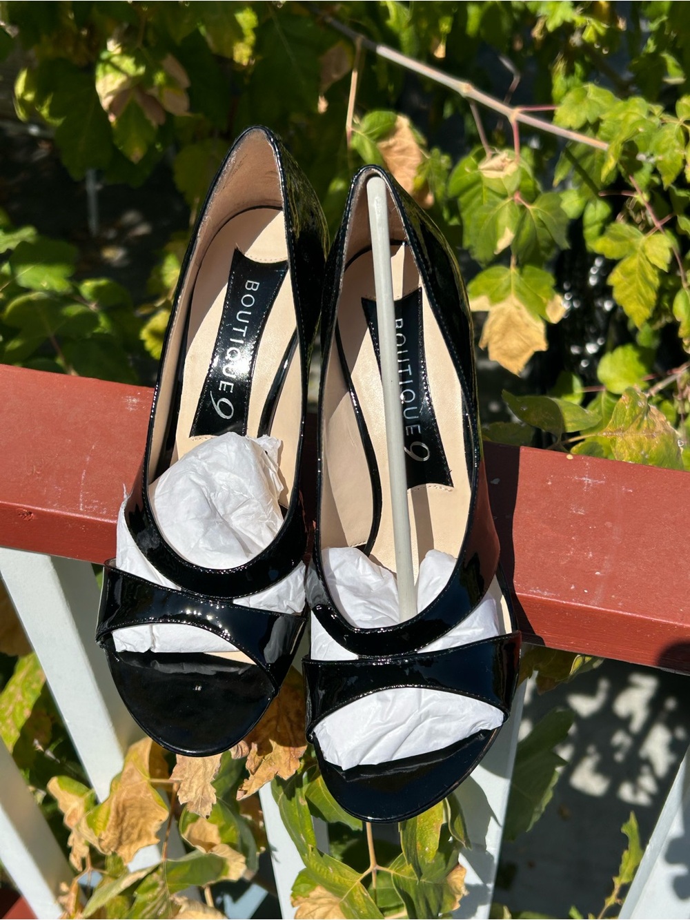 Patent Peep-Toe Patent Pumps | 7.5 M